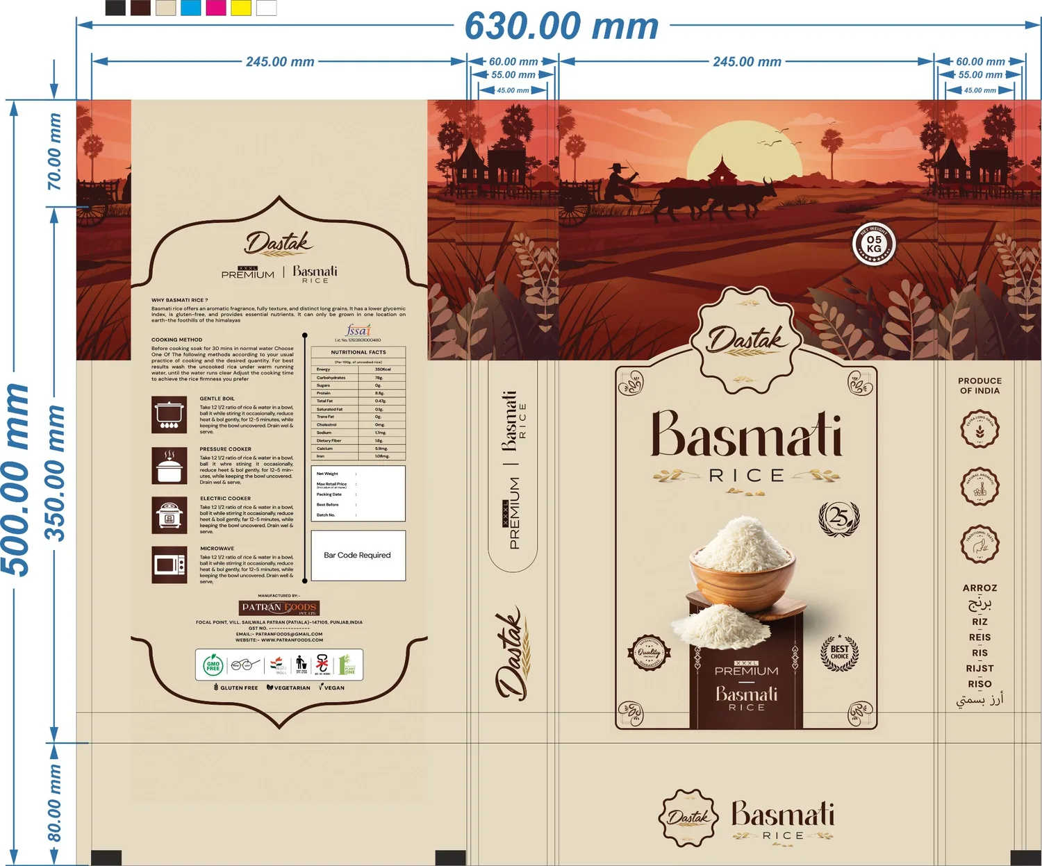 Packaging artwork preview